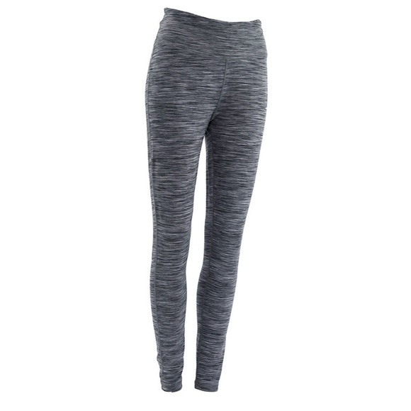 🏷NWT Heather Grey & Black Leggings - Picture 1 of 1